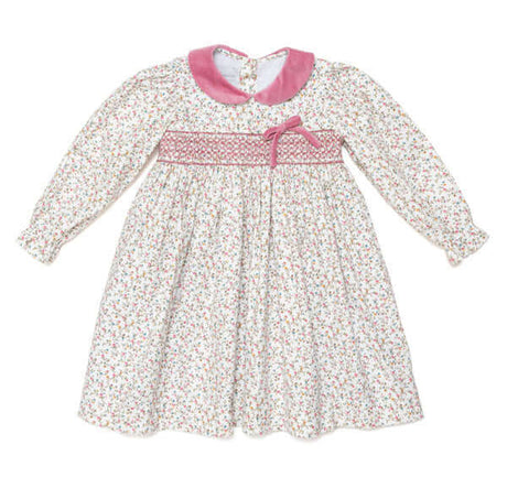 Ava Pink Smocked Dress
