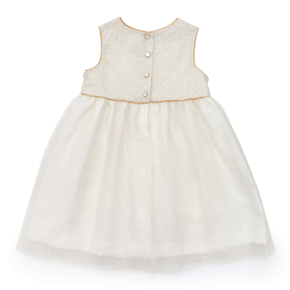 Lilly Gold Tulle Party Dress - Cute Couture