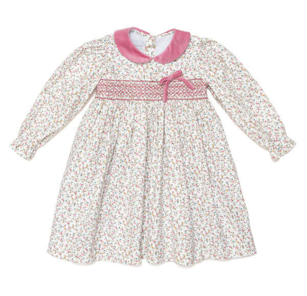 Ava Pink Smocked Dress