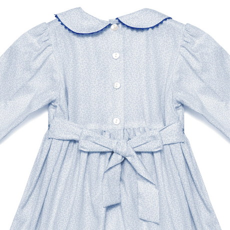 Isla Blue Petal Smocked Dress