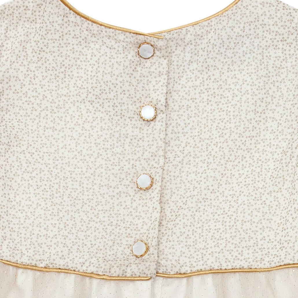 Lilly Gold Tulle Party Dress