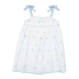  Flamingo Blue Smocked Summer Dress - Cute Couture