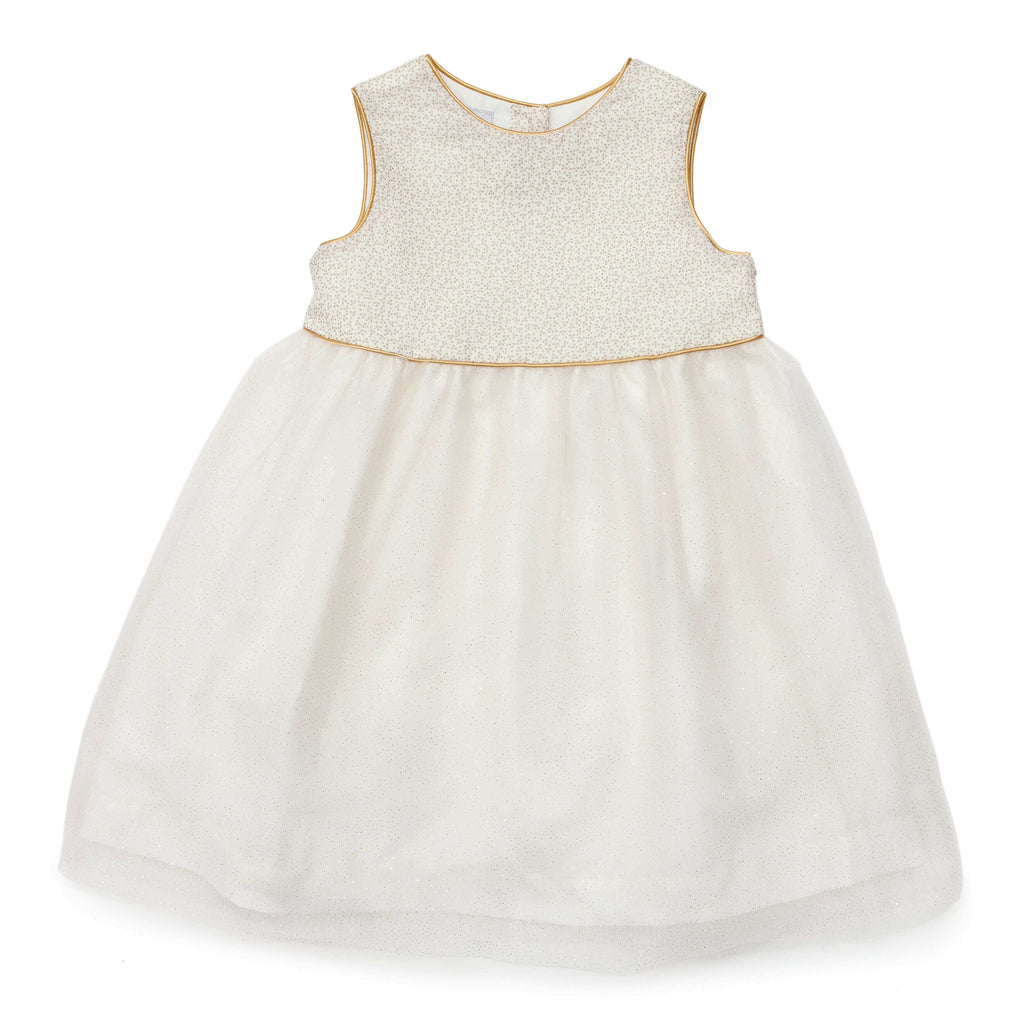 Lilly Gold Tulle Party Dress - Cute Couture