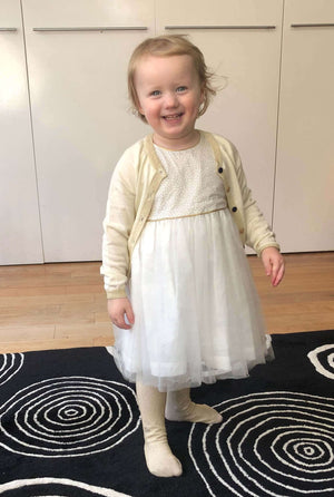 Lilly Gold Tulle Party Dress - Cute Couture