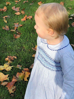 Isla Blue Petal Smocked Dress - Cute Couture