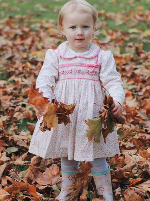 Mathilda Pink Smocked Dress - Cute Couture