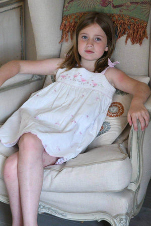 Flamingo Pink Smocked Summer Dress - Cute Couture